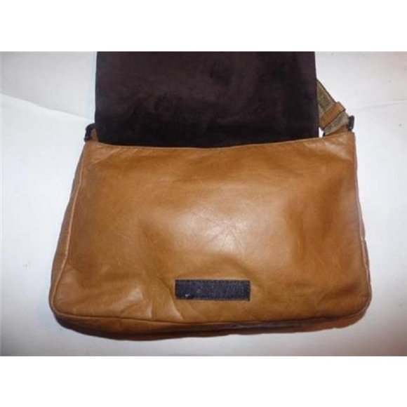 Prada Vintage Tan Leather and Suede with Rivet Design Shoulder Bag - Picture 5 of 8